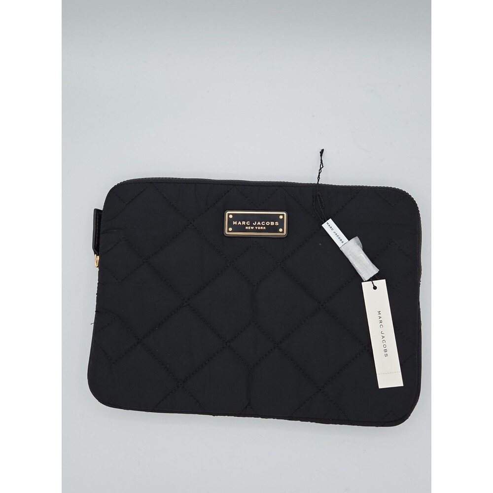 Marc Jacobs NWT Black Quilted Nylon Laptop Sleeve Case 13 Bag Zip Cover Pouch